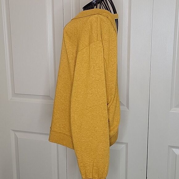 Anthropologie Gold Pullover with Cut Out Back Size Small - Picture 3 of 9